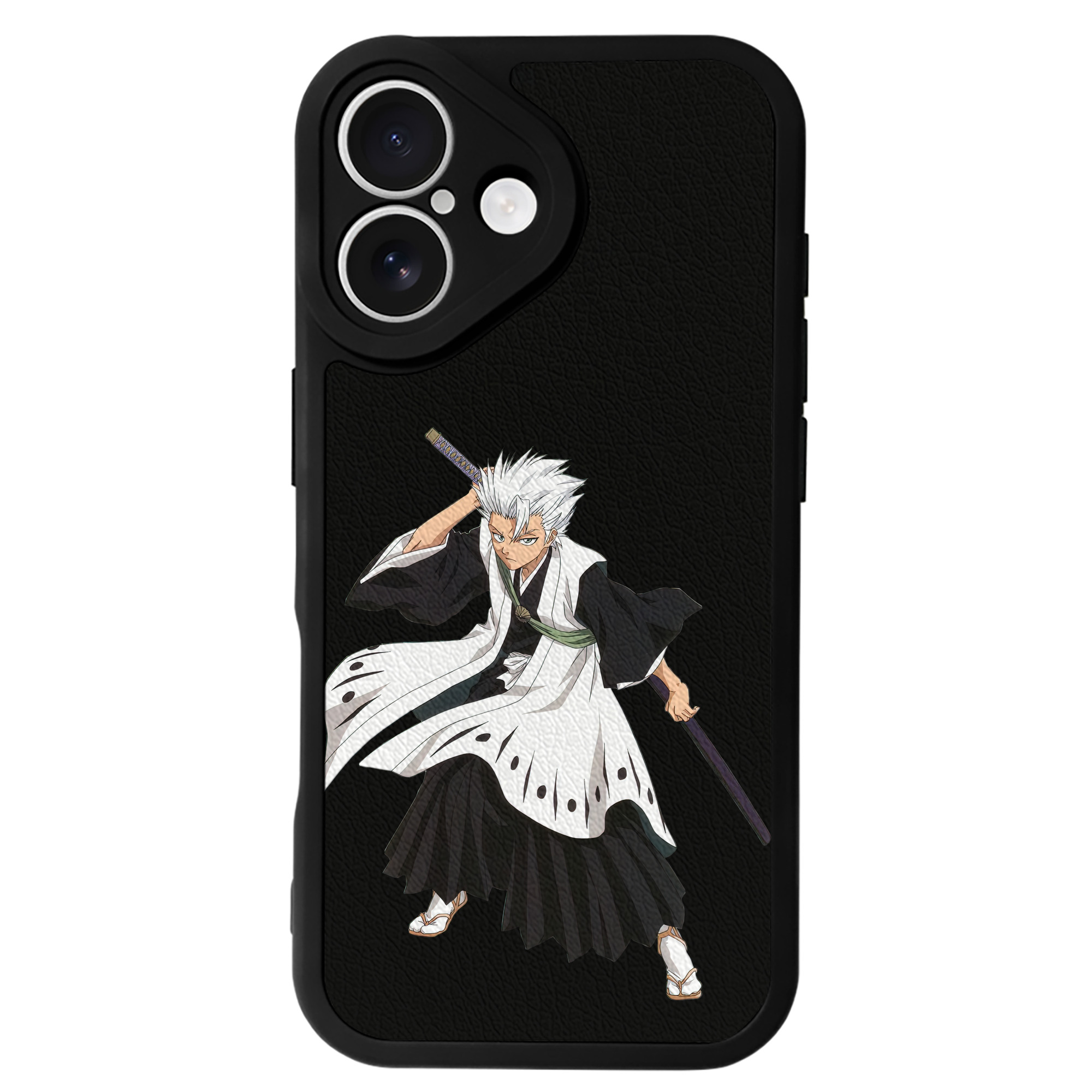 （画像用） ブリーチ 日番谷冬獅郎（ひつがや とうしろう） BLEACH Hitsugaya Toushirou 【iPhone 16シリーズ対応】シリコンスマホケース（レザー調） 材質：シリコン